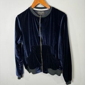 Dynamo Women’s Velour Bomber Zip Track Jacket sz M # C440